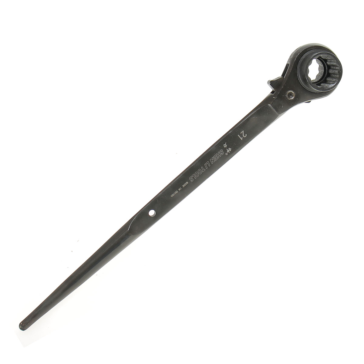 19x21mm-Steel-Handle-2-Way-Scaffolders-End-Tapered-Ratchet-Socket-Spanner-Wrench-1050464