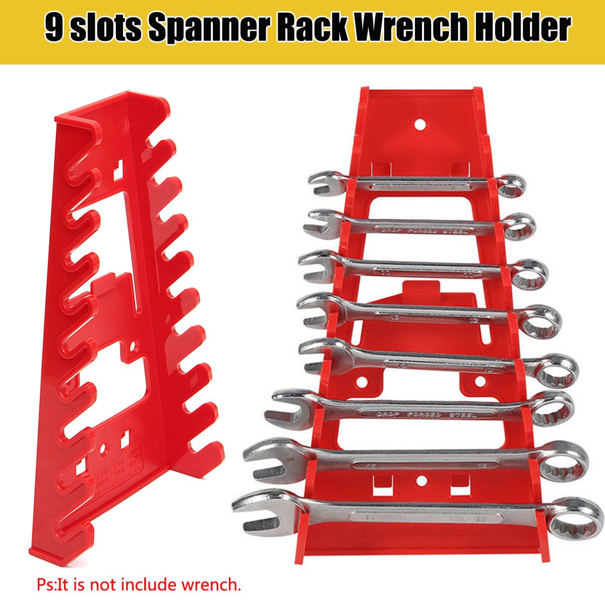 22x12x6cm-Red-Spanner-Rack-Wrench-Holder-Storage-Wrench-Organizer-Tools-1262913