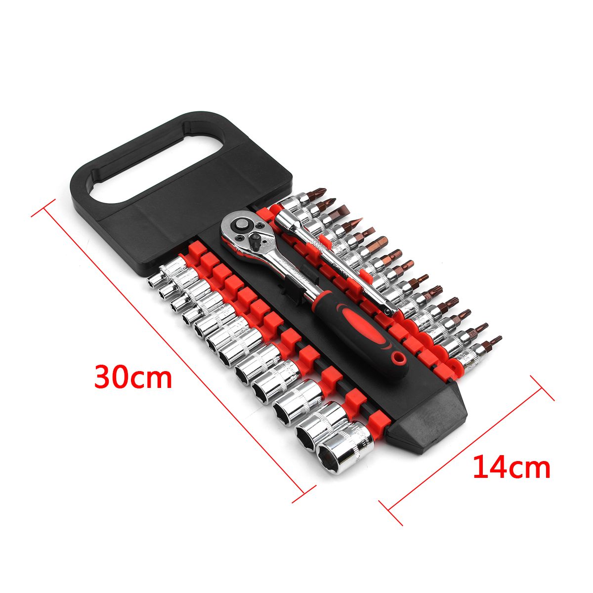 28Pcs-14inch-Ratchet-Wrench-Socket-Set-Hardware-Vanadium-Repairing-Kit-Hand-Tools-1262802