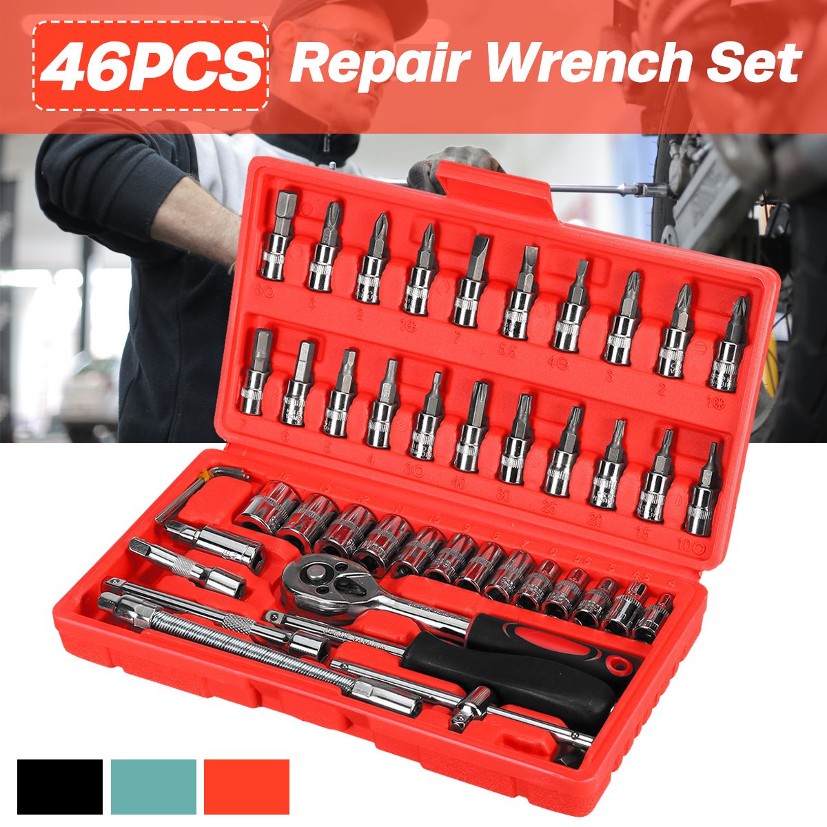 46Pcs-Car-Motorcycle-Repair-Tool-Deep-Socket-Ratchet-Wrench-Screwdriver-Head-Set-Tools-1734943
