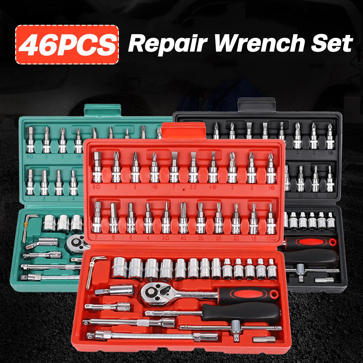 46Pcs-Car-Motorcycle-Repair-Tool-Deep-Socket-Ratchet-Wrench-Screwdriver-Head-Set-Tools-1734943