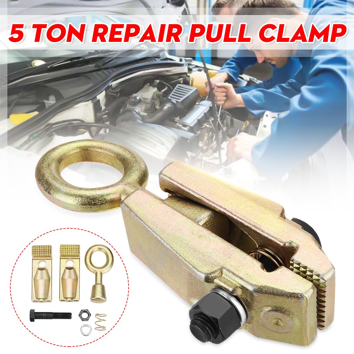 5-Ton-Repair-Pull-Clamp-Grips-Self-Tightening-Auto-Body-Single-Way-Frame-Back-1467460