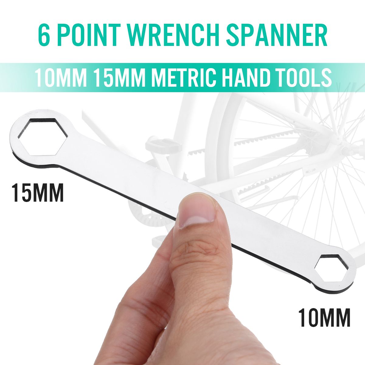 6-Point-Wrench-Spanner-10mm-15mm-Bycycle-Metric-Wrench-TC4-Titanium-1379175