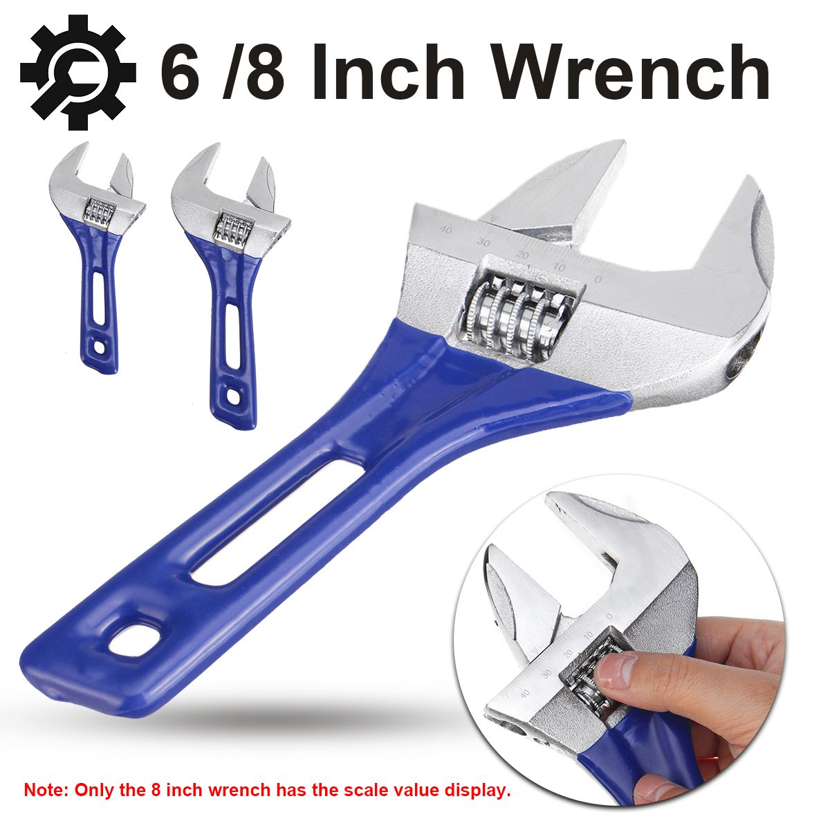 6inch-8inch-Wrench-Spanners-Chromic-Plating-Adjustable-Large-Opening-Handle-Shank-with-Scale-1446445