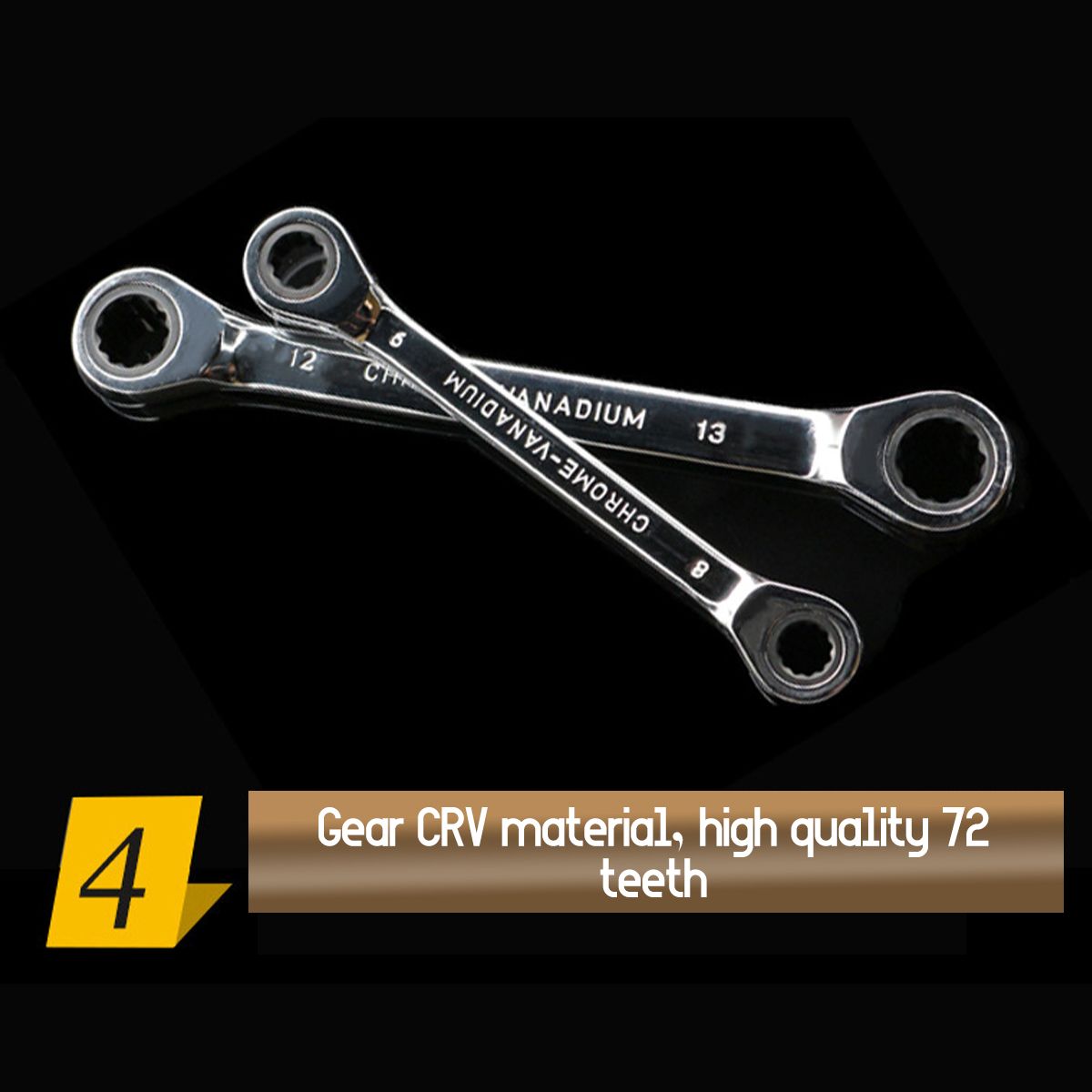 8-19mm-Steel-Metric-Fixed-Head-Ratchet-Spanner-Gear-Wrench-Double-End-Ring-Tool-1528692