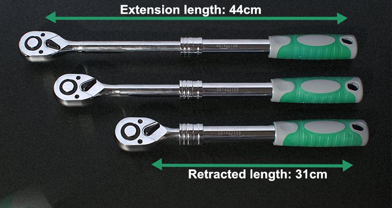 BERRYLION-12Inch-Auto-Telescopic-Ratchet-Wrench-Universal-Key-Spanner-Length-31-44cm-Torque-Wrench-1234795