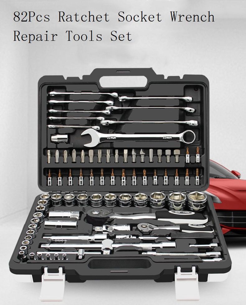 CREST-82Pcs-Ratchet-Socket-Wrench--Repair-Tools-Set-Auto-Repair-Machine-with-Plastic-Toolbox-1714600