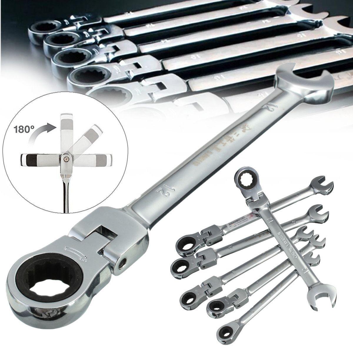 DANIU-6pcs-a-Set-6mm-12mm-Flexible-Pivoting-Head-Ratchet-Combination-Spanner-Wrench-Garage-Metric-To-1069428