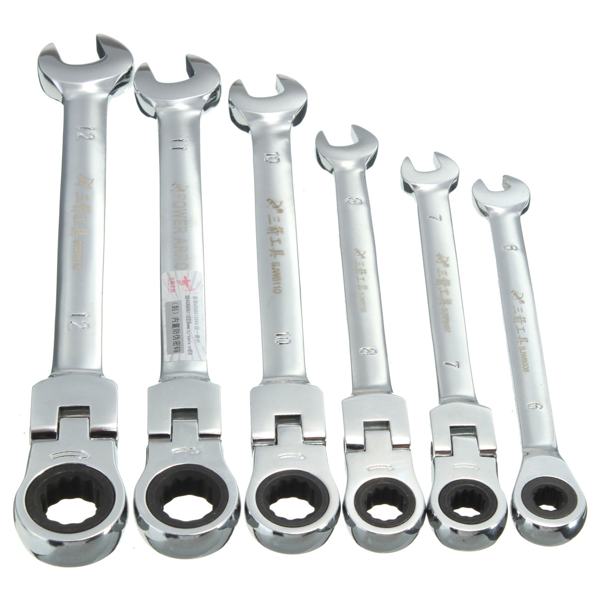 DANIU-6pcs-a-Set-6mm-12mm-Flexible-Pivoting-Head-Ratchet-Combination-Spanner-Wrench-Garage-Metric-To-1069428