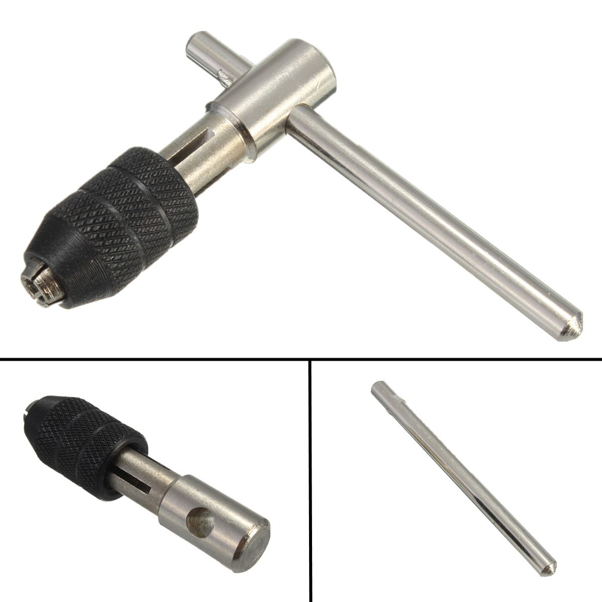 M3-M6-18quot-14quot-T-Handle-Reversible-Tap-Wrench-Tapping-Threading-Tool-Useful-977135