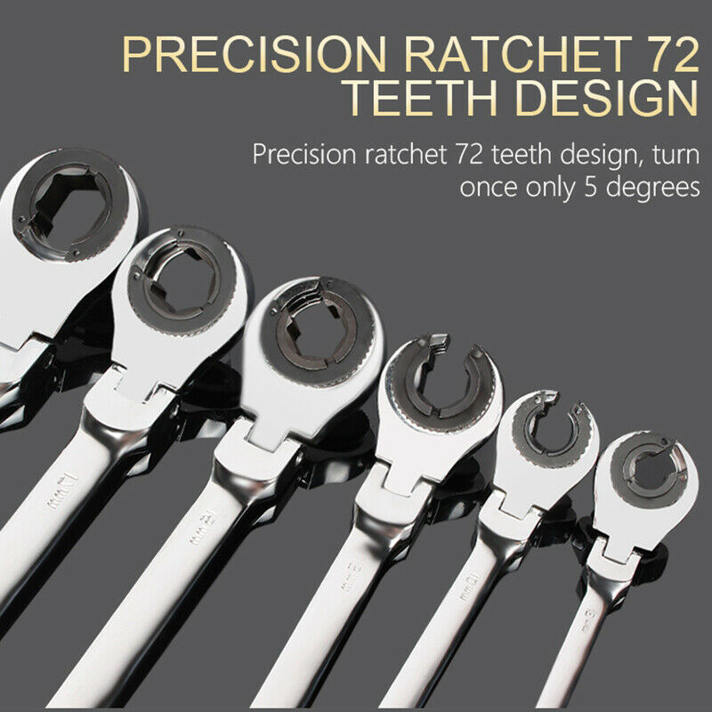 Metric-Tubing-Ratchet-Wrench-Flexible-Head-Steel-8-14mm-Repair-Tool-1638336