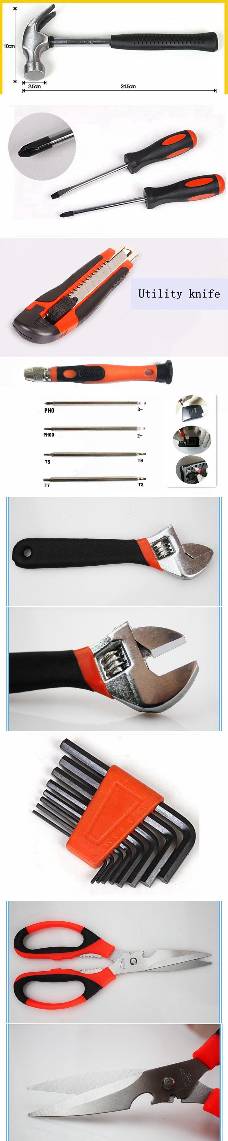 Raitooltrade-45Pcs-Multifunctional-Tools-Set-Carbon-Steel-Household-Wood-Working-Kits-1209149