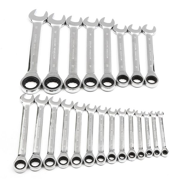 Raitooltrade-HT01-Chrome-Vanadium-Steel-Metric-Ratchet-Spanner-Gear-Wrench-Fixed-Head-6-32mm-1089483