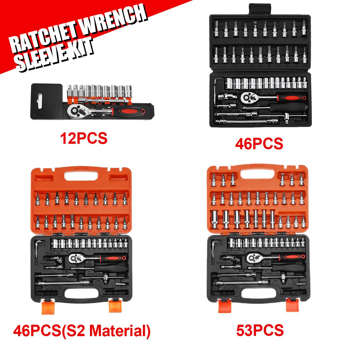 Ratchet-Wrench-Sleeve-Kit-Car-Boat-Motorcycle-Bicycle-Hardware-Repair-Tool-124653Pcs-1658195