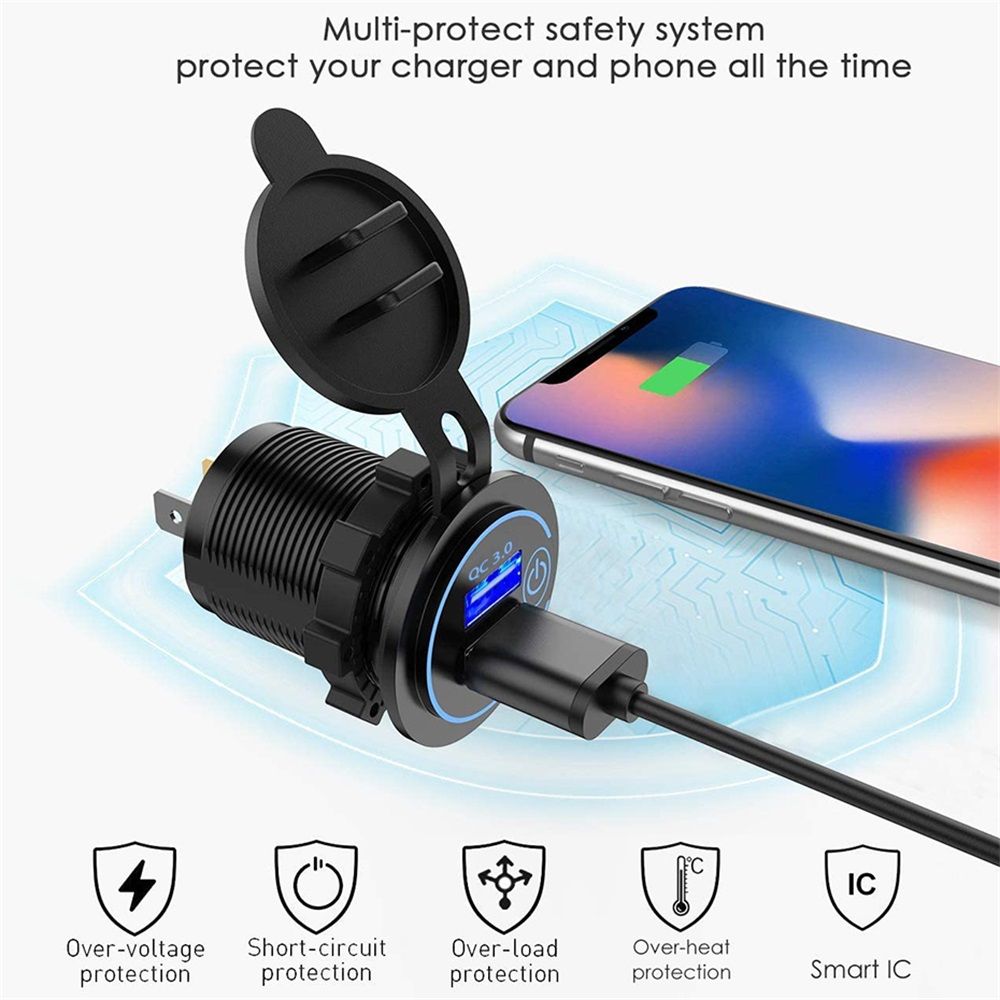 12-24V-QC-30-Fast-Dual-USB-Charger-Touch-Switch--Waterproof-Accessory-For-Motorcycle-Car-Truck-Boat-1823784