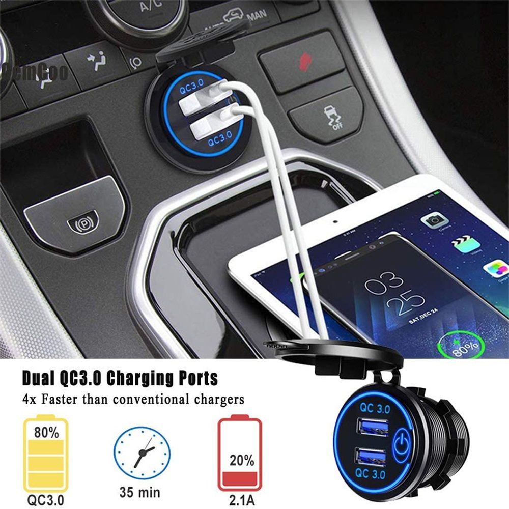 12-24V-QC-30-Fast-Dual-USB-Charger-Touch-Switch--Waterproof-Accessory-For-Motorcycle-Car-Truck-Boat-1823784