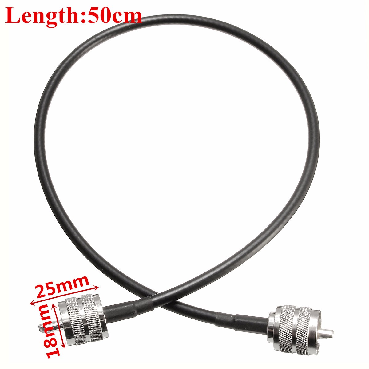 1Pc-UHF-PL259-Male-to-Male-Plug-Coax-Coaxial-Cable-20-Inch-50cm-RG58-Soldered-1090335