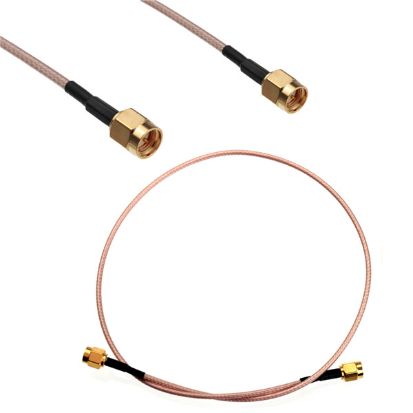 50cm-SMA-Male-To-SMA-Male-Bulkhead-RF-Coax-Pigtail-Cable-Adpter-Connector-RG316-985301